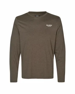Pas Normal Studios Men's Balance Long Sleeve T-Shirt — Dusty Brown^ Gym & Training