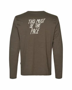 Pas Normal Studios Men's Balance Long Sleeve T-Shirt — Dusty Brown^ Gym & Training