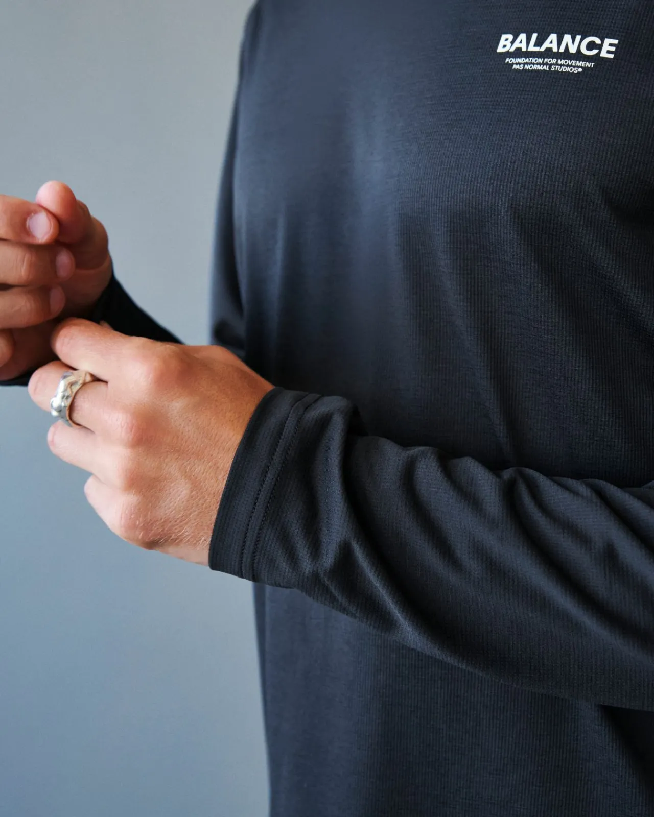 Pas Normal Studios Men's Balance Long Sleeve T-Shirt — Black^ Gym & Training