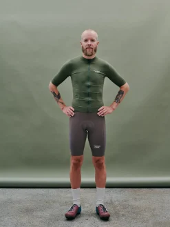 Pas Normal Studios Men's Escapism Knit Jersey — Dark Moss^ Jerseys