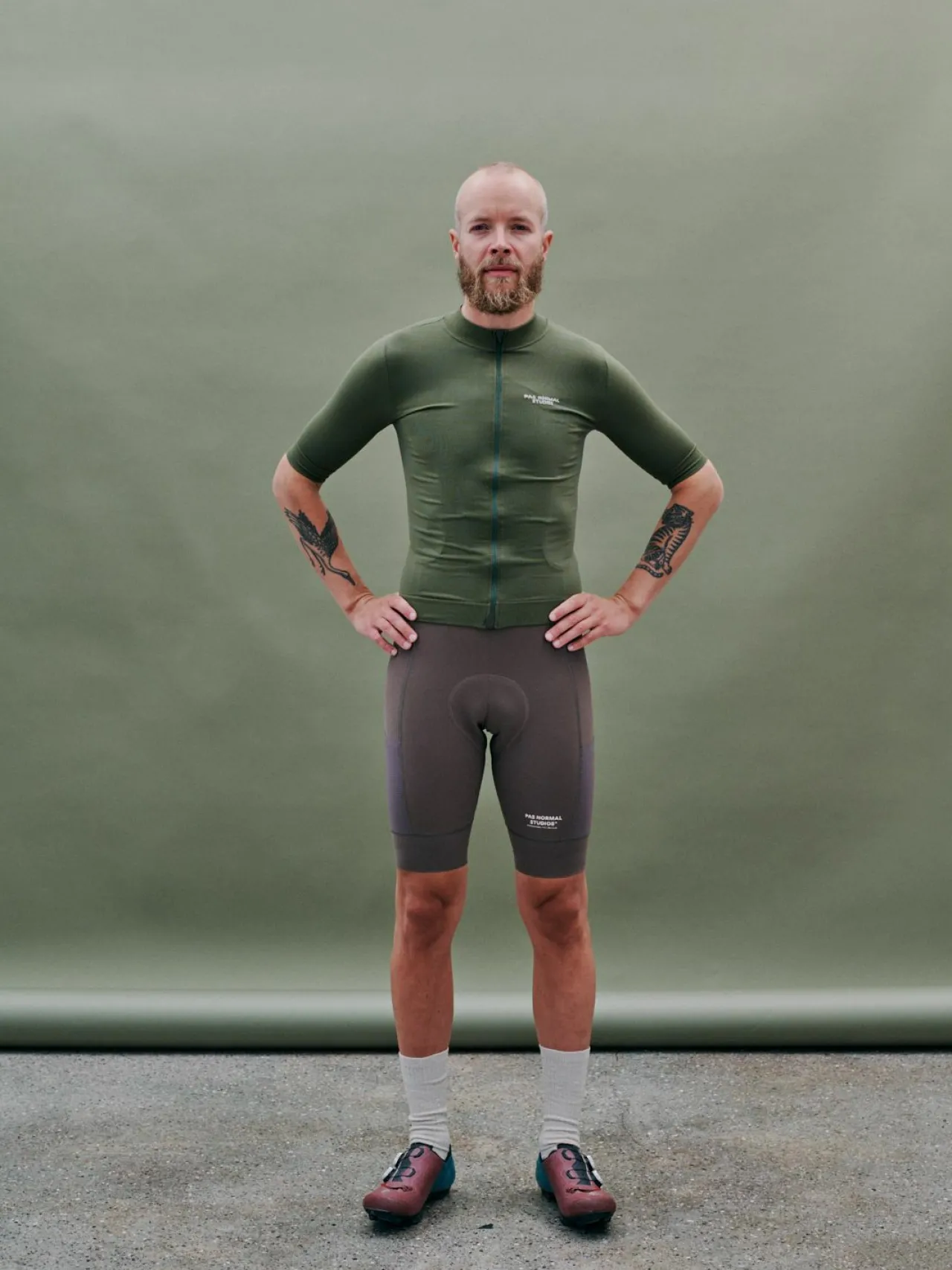 Pas Normal Studios Men's Escapism Knit Jersey — Dark Moss^ Jerseys