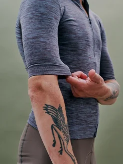 Pas Normal Studios Men's Escapism Knit Jersey — Dusty Blue^ Jerseys