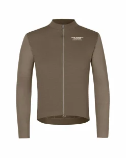 Pas Normal Studios Men's Escapism Wool Long Sleeve Jersey — Dark Stone^ Jerseys