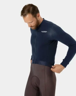 Pas Normal Studios Men's Essential Long Sleeve Jersey — Navy^ Jerseys