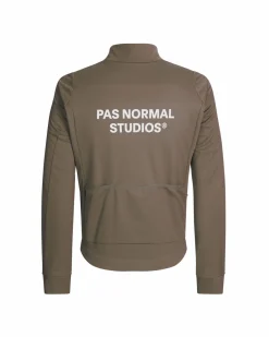 Pas Normal Studios Men's Essential Thermal Long Sleeve Jersey — Ash Brown^ Jerseys