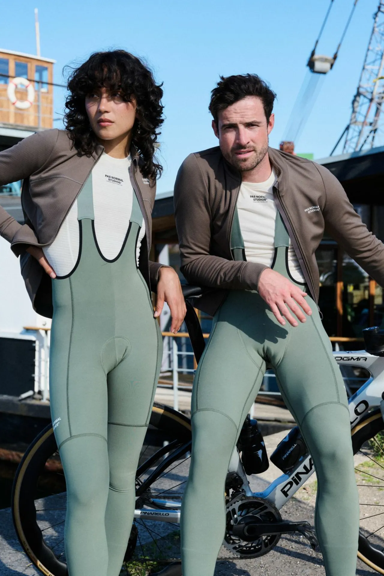 Pas Normal Studios Men's Essential Thermal Long Sleeve Jersey — Ash Brown^ Jerseys