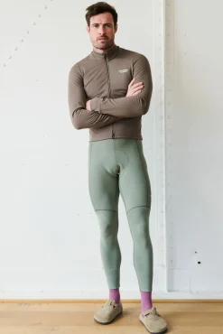 Pas Normal Studios Men's Essential Thermal Long Sleeve Jersey — Ash Brown^ Jerseys
