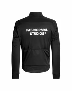 Pas Normal Studios Men's Essential Thermal Long Sleeve Jersey — Black^ Jerseys