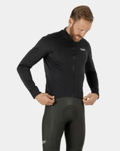 Pas Normal Studios Men's Essential Thermal Long Sleeve Jersey — Black^ Jerseys