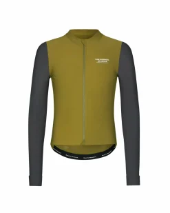 Pas Normal Studios Men's Mechanism Long Sleeve Jersey — Deep Grey / Green^ Jerseys