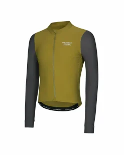 Pas Normal Studios Men's Mechanism Long Sleeve Jersey — Deep Grey / Green^ Jerseys