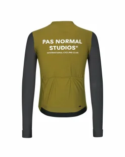Pas Normal Studios Men's Mechanism Long Sleeve Jersey — Deep Grey / Green^ Jerseys