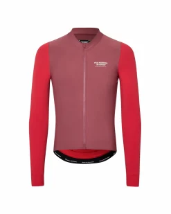 Pas Normal Studios Men's Mechanism Long Sleeve Jersey — Colour Block Red^ Jerseys