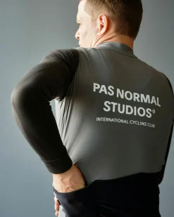 Pas Normal Studios Men's Mechanism Long Sleeve Jersey — Colour Block Grey^ Jerseys