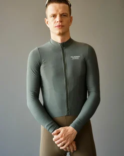 Pas Normal Studios Men's Mechanism Long Sleeve Jersey — Dark Moss^ Jerseys