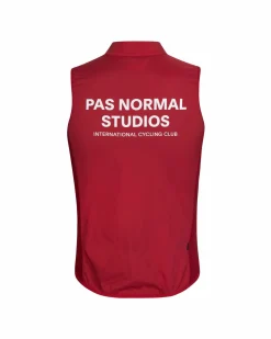 Pas Normal Studios Men's Mechanism Stow Away Gilet — Deep Red^ Jackets & Gilets