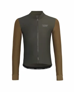 Pas Normal Studios Men's Mechanism Thermal Long Sleeve Jersey — Dark Olive / Army Brown^ Jerseys