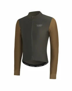 Pas Normal Studios Men's Mechanism Thermal Long Sleeve Jersey — Dark Olive / Army Brown^ Jerseys