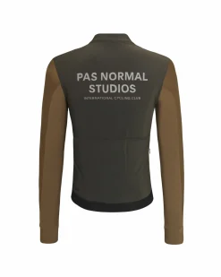 Pas Normal Studios Men's Mechanism Thermal Long Sleeve Jersey — Dark Olive / Army Brown^ Jerseys