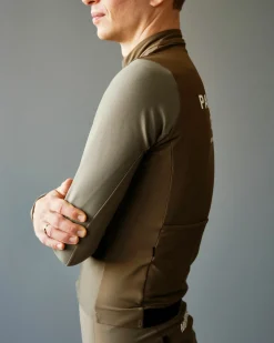 Pas Normal Studios Men's Mechanism Thermal Long Sleeve Jersey — Earth / Dark Stone^ Jerseys