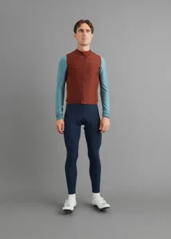 Pas Normal Studios Men's Mechanism Thermal Long Sleeve Jersey — Mahogany / Dusty Teal^ Jerseys