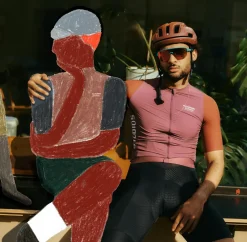 Pas Normal Studios Men's Midsummer Jersey — Dusty Red Sleeve^ Jerseys