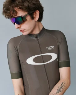 Pas Normal Studios Men's Oakley Mechanism Jersey — Black Olive^ Jerseys