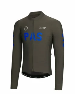 Pas Normal Studios Men's PAS Mechanism Long Sleeve Jersey — Dark Olive^ Jerseys