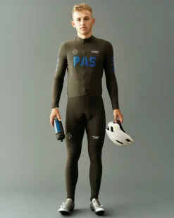 Pas Normal Studios Men's PAS Mechanism Long Sleeve Jersey — Dark Olive^ Jerseys