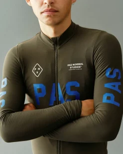 Pas Normal Studios Men's PAS Mechanism Long Sleeve Jersey — Dark Olive^ Jerseys