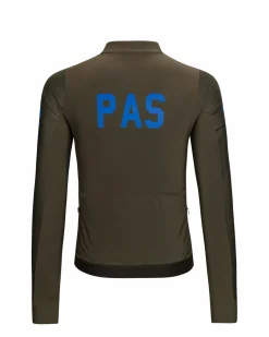 Pas Normal Studios Men's PAS Mechanism Thermal Long Sleeve Jersey — Dark Olive^ Jerseys