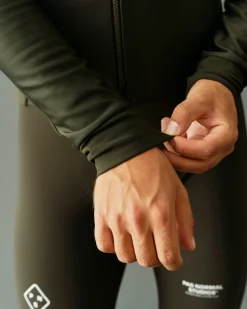 Pas Normal Studios Men's PAS Mechanism Thermal Long Sleeve Jersey — Dark Olive^ Jerseys