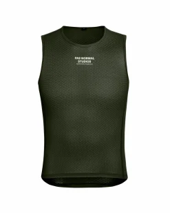 Pas Normal Studios Men's Sleeveless Base Layer — Olive^ Base Layers