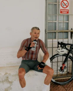 Pas Normal Studios Men's Solitude Jersey — Sky Blue / Brick^ Jerseys