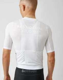 Pas Normal Studios Men's Solitude Mesh Jersey — White^ Jerseys