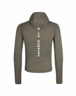 Pas Normal Studios Men's Thermal Hooded Windproof Base Layer — Dark Stone^ Base Layers