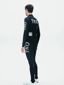 Pas Normal Studios Men's T.K.O. Essential Thermal Long Bibs — Black^ Bibs