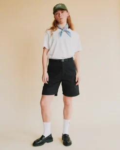 Pas Normal Studios Off-Race Cotton Twill Shorts — Black^Women Casual|Casual