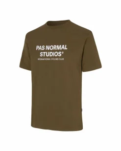 Pas Normal Studios Off-Race Logo T-Shirt — Army Brown^Women Casual|Casual