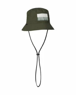 Pas Normal Studios T.K.O. Off-Race Shield Bucket Hat — Olive^Women Accessories|Accessories
