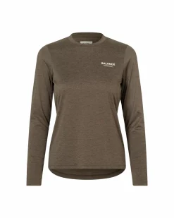 Pas Normal Studios Women's Balance Long Sleeve T-shirt — Dusty Brown^Women Gym & Training
