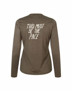 Pas Normal Studios Women's Balance Long Sleeve T-shirt — Dusty Brown^Women Gym & Training
