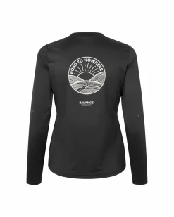 Pas Normal Studios Women's Balance Long Sleeve T-shirt — Black^Women Gym & Training