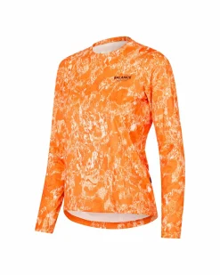 Pas Normal Studios Women's Balance Long Sleeve T-shirt — Orange AOP^Women Gym & Training