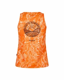 Pas Normal Studios Women's Balance Sleeveless Top — Orange AOP^Women Gym & Training