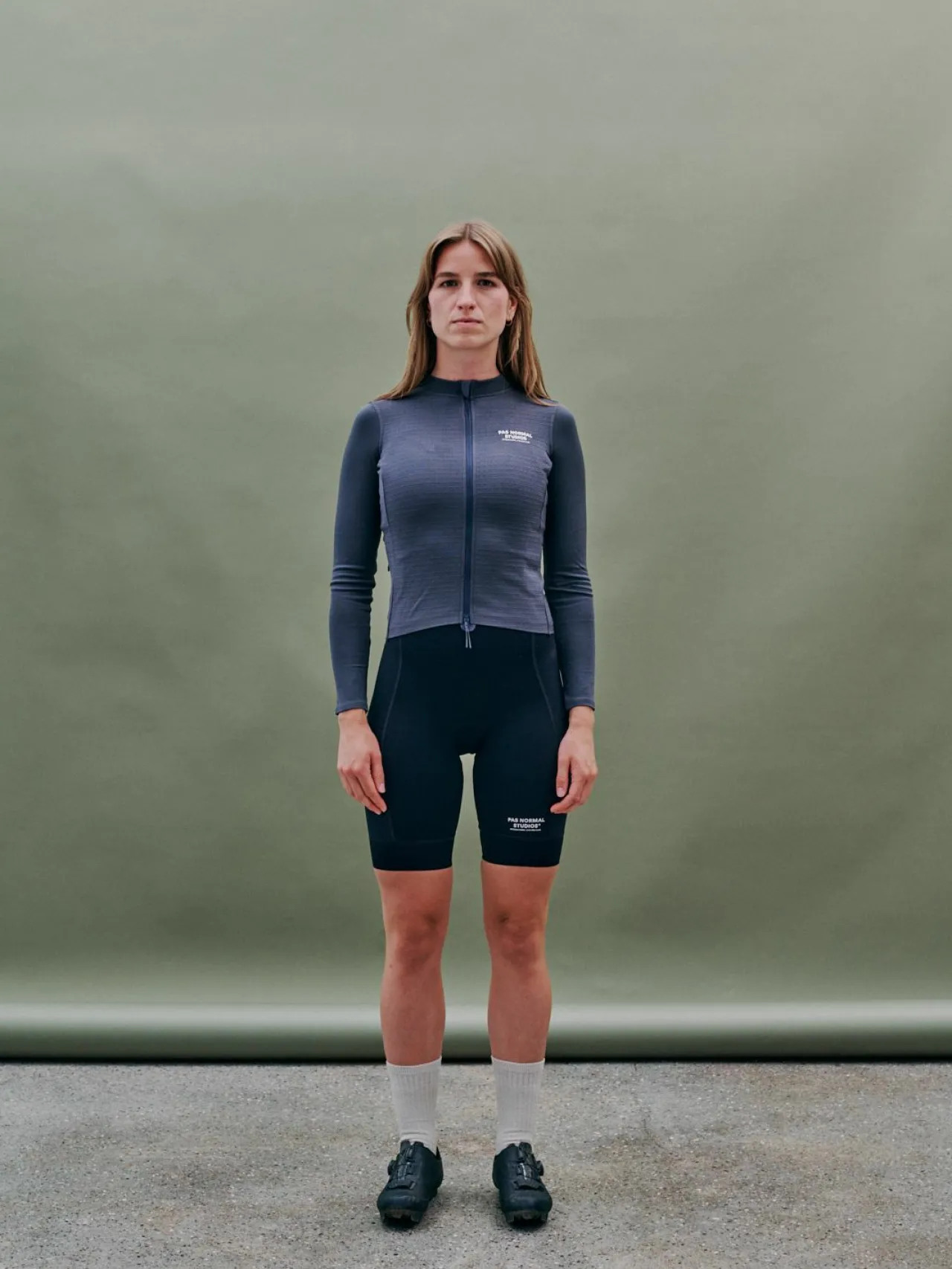 Pas Normal Studios Women's Escapism Wool Long Sleeve Jersey — Steel^Women Jerseys