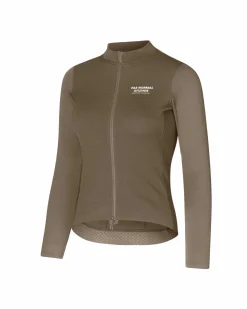 Pas Normal Studios Women's Escapism Wool Long Sleeve Jersey — Dark Stone^Women Jerseys