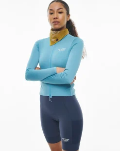 Pas Normal Studios Women's Escapism Wool Long Sleeve Jersey — Sky Blue^Women Jerseys