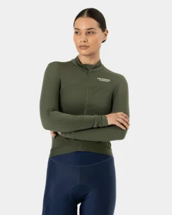 Pas Normal Studios Women's Essential Long Sleeve Jersey — Olive^Women Jerseys