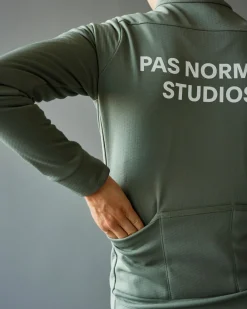 Pas Normal Studios Women's Essential Thermal Long Sleeve Jersey — Dark Celeste^Women Jerseys